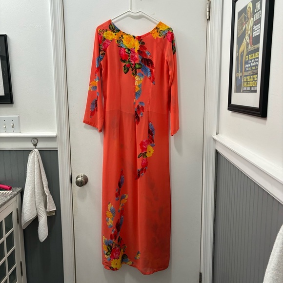 Vintage Peach Floral Dress/Top - Picture 7 of 10